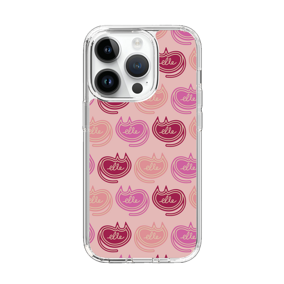 スリムプロテクションケース［ ELLE - Cat Pattern - ピンク ］