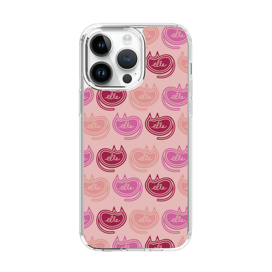 スリムプロテクションケース［ ELLE - Cat Pattern - ピンク ］