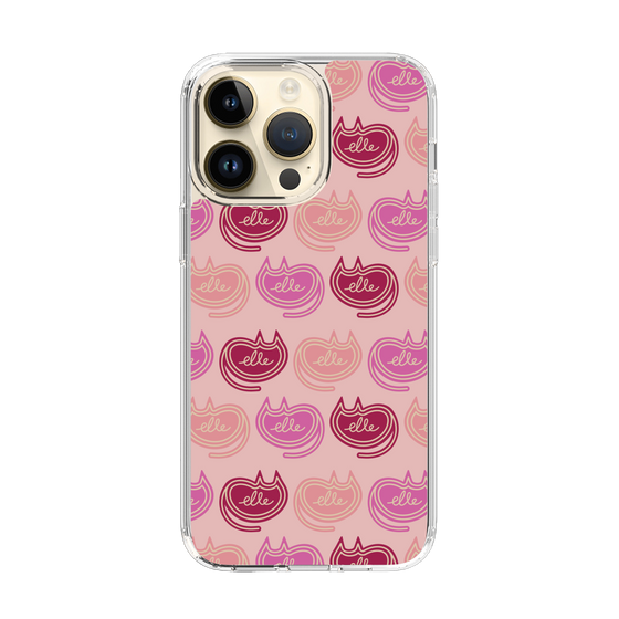 スリムプロテクションケース［ ELLE - Cat Pattern - ピンク ］