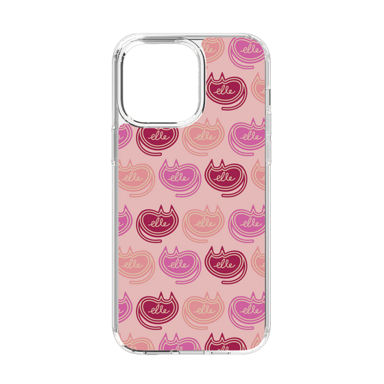 スリムプロテクションケース［ ELLE - Cat Pattern - ピンク ］