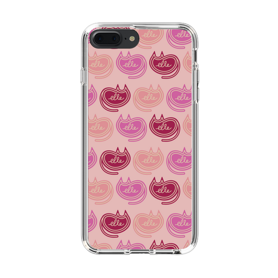 スリムプロテクションケース［ ELLE - Cat Pattern - ピンク ］