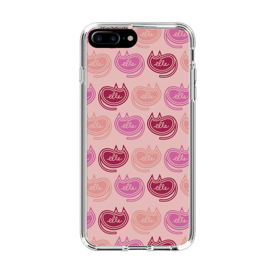 スリムプロテクションケース［ ELLE - Cat Pattern - ピンク ］