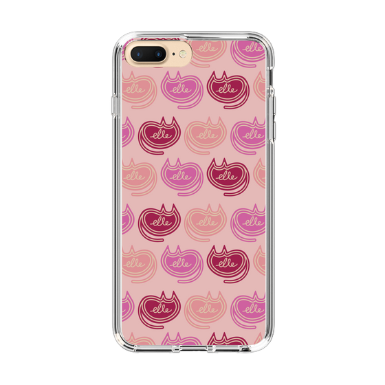 スリムプロテクションケース［ ELLE - Cat Pattern - ピンク ］