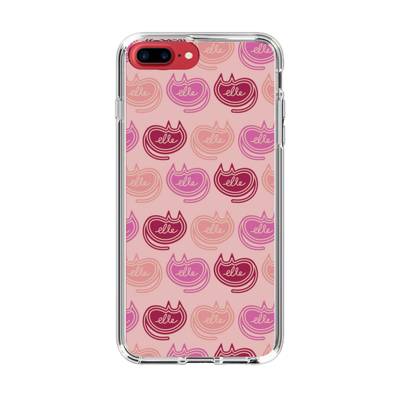 スリムプロテクションケース［ ELLE - Cat Pattern - ピンク ］