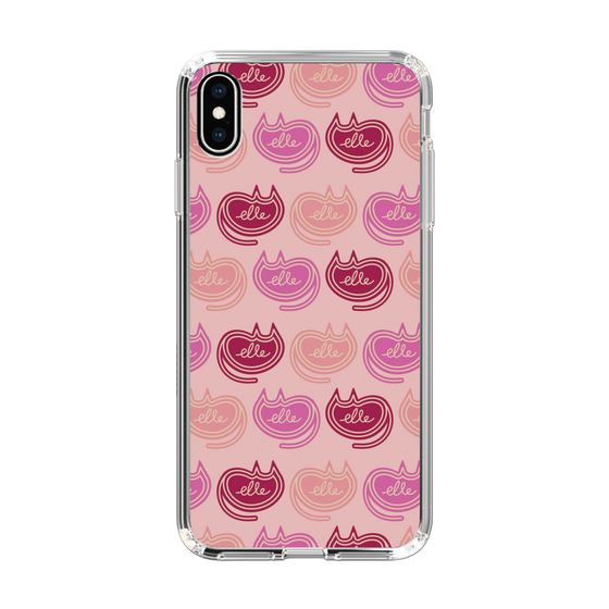 スリムプロテクションケース［ ELLE - Cat Pattern - ピンク ］
