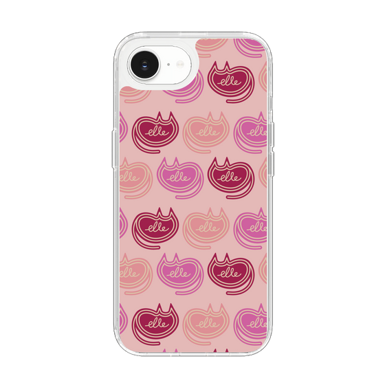 スリムプロテクションケース［ ELLE - Cat Pattern - ピンク ］