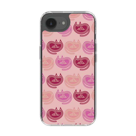 スリムプロテクションケース［ ELLE - Cat Pattern - ピンク ］