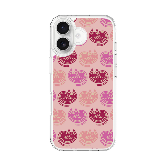 スリムプロテクションケース［ ELLE - Cat Pattern - ピンク ］
