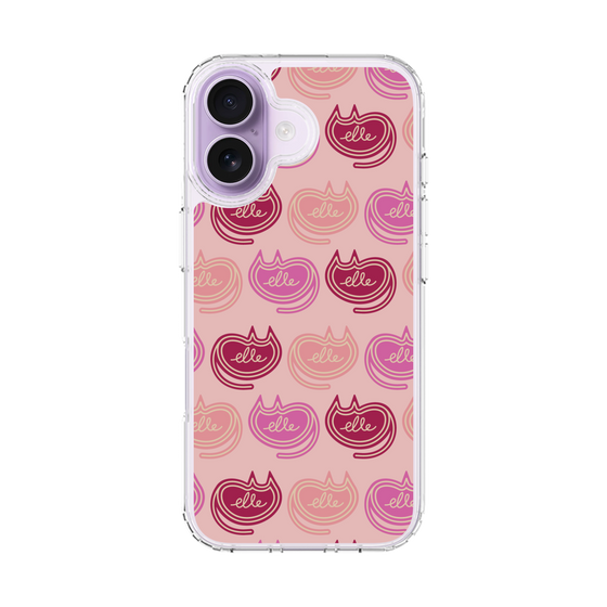 スリムプロテクションケース［ ELLE - Cat Pattern - ピンク ］