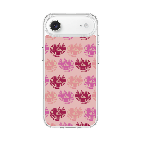 スリムプロテクションケース［ ELLE - Cat Pattern - ピンク ］