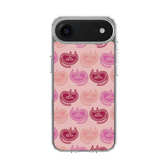 スリムプロテクションケース［ ELLE - Cat Pattern - ピンク ］