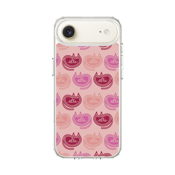 スリムプロテクションケース［ ELLE - Cat Pattern - ピンク ］