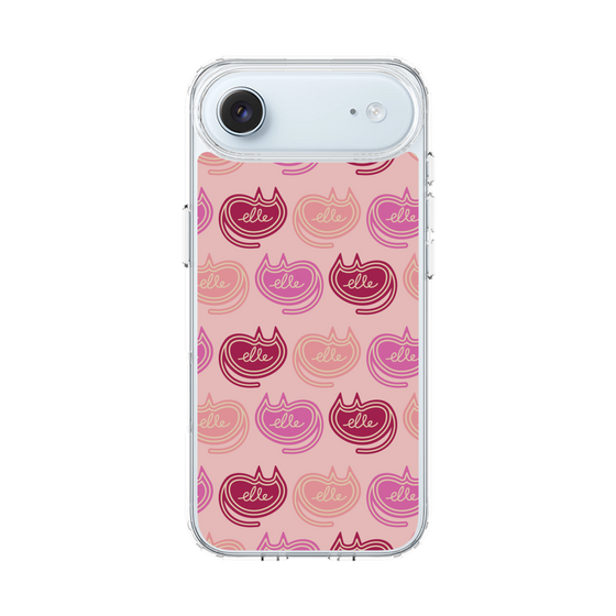 スリムプロテクションケース［ ELLE - Cat Pattern - ピンク ］