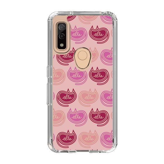 スリムプロテクションケース［ ELLE - Cat Pattern - ピンク ］