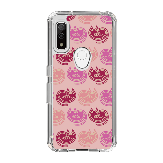 スリムプロテクションケース［ ELLE - Cat Pattern - ピンク ］