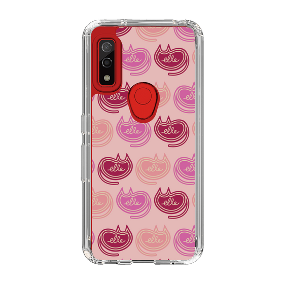 スリムプロテクションケース［ ELLE - Cat Pattern - ピンク ］
