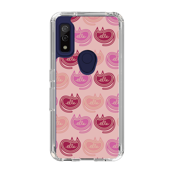 スリムプロテクションケース［ ELLE - Cat Pattern - ピンク ］