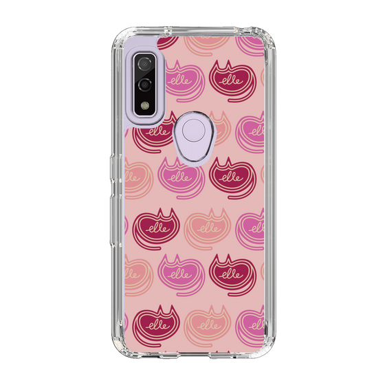 スリムプロテクションケース［ ELLE - Cat Pattern - ピンク ］