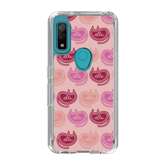 スリムプロテクションケース［ ELLE - Cat Pattern - ピンク ］