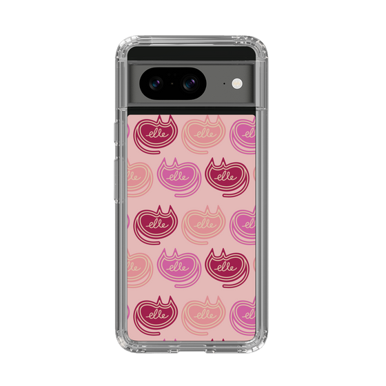 スリムプロテクションケース［ ELLE - Cat Pattern - ピンク ］
