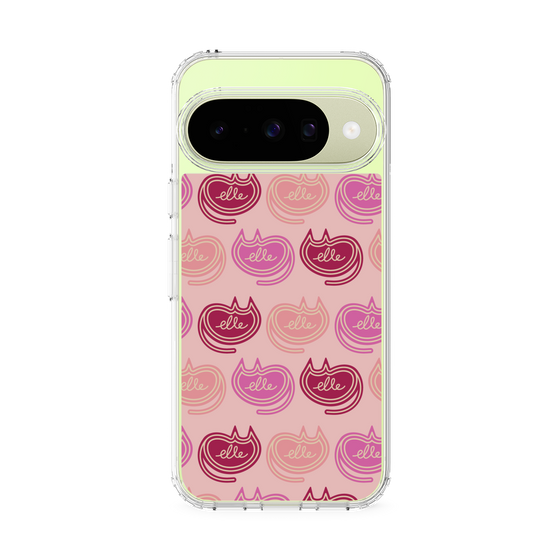 スリムプロテクションケース［ ELLE - Cat Pattern - ピンク ］