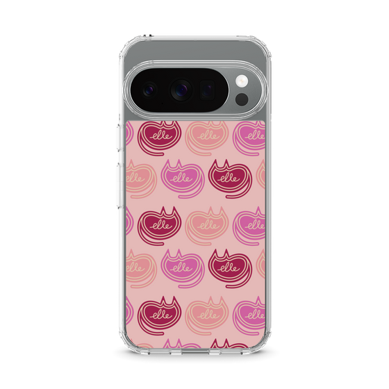 スリムプロテクションケース［ ELLE - Cat Pattern - ピンク ］