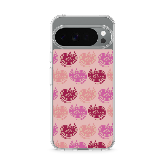 スリムプロテクションケース［ ELLE - Cat Pattern - ピンク ］