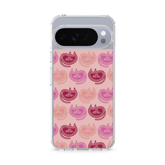 スリムプロテクションケース［ ELLE - Cat Pattern - ピンク ］