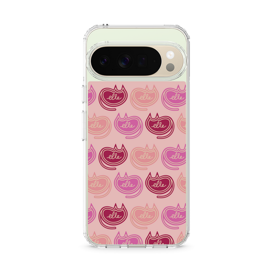 スリムプロテクションケース［ ELLE - Cat Pattern - ピンク ］