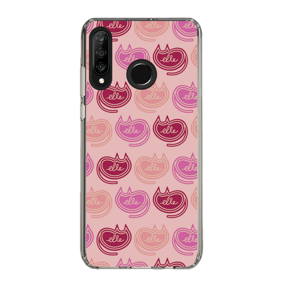スリムプロテクションケース［ ELLE - Cat Pattern - ピンク ］