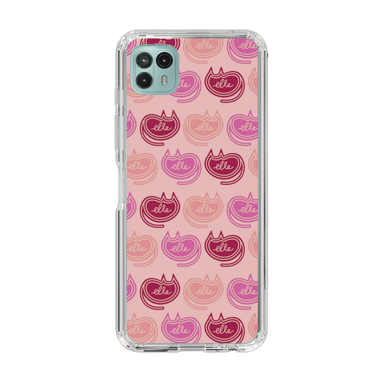 スリムプロテクションケース［ ELLE - Cat Pattern - ピンク ］