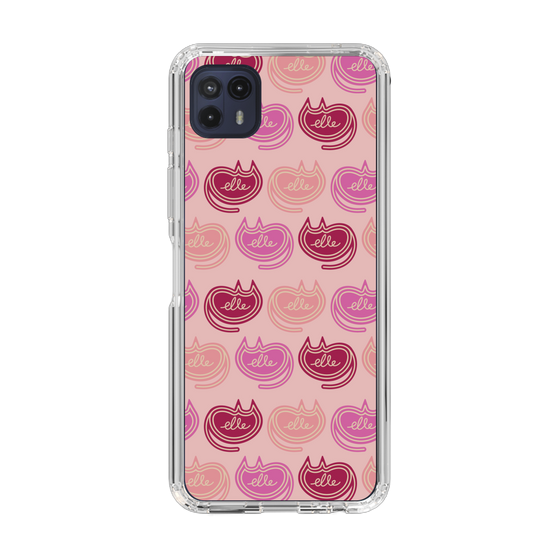 スリムプロテクションケース［ ELLE - Cat Pattern - ピンク ］