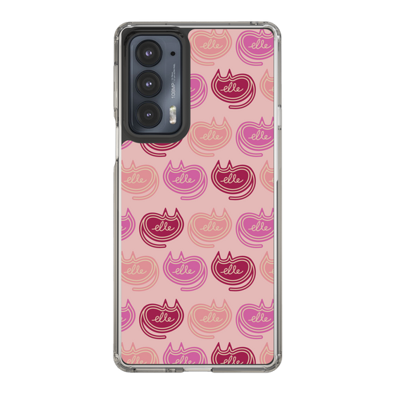 スリムプロテクションケース［ ELLE - Cat Pattern - ピンク ］