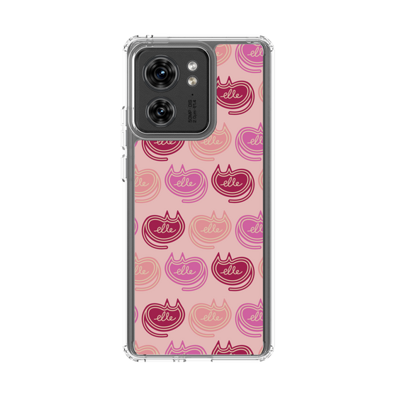 スリムプロテクションケース［ ELLE - Cat Pattern - ピンク ］