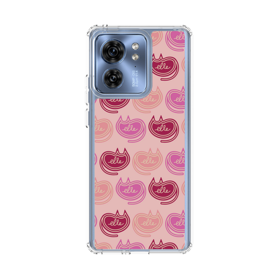 スリムプロテクションケース［ ELLE - Cat Pattern - ピンク ］