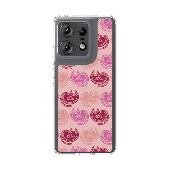 スリムプロテクションケース［ ELLE - Cat Pattern - ピンク ］
