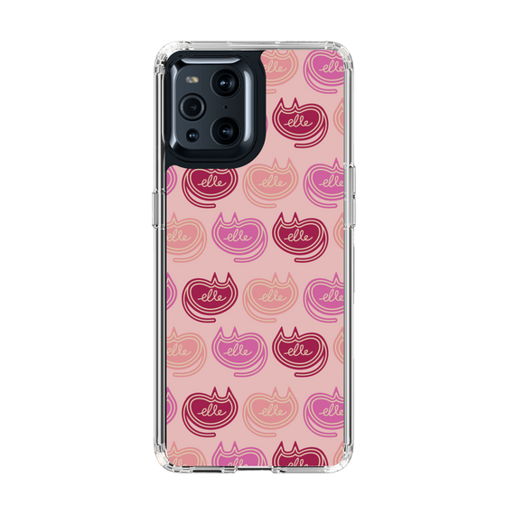 スリムプロテクションケース［ ELLE - Cat Pattern - ピンク ］