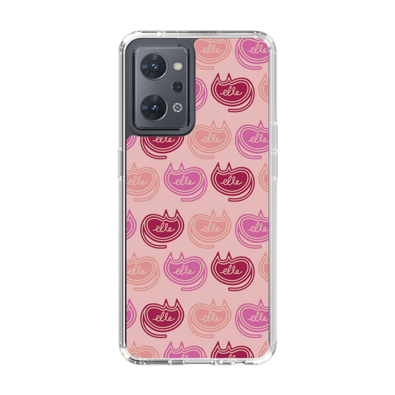 スリムプロテクションケース［ ELLE - Cat Pattern - ピンク ］