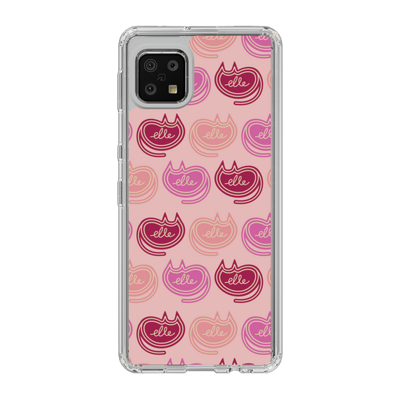 スリムプロテクションケース［ ELLE - Cat Pattern - ピンク ］