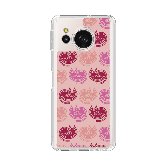 スリムプロテクションケース［ ELLE - Cat Pattern - ピンク ］