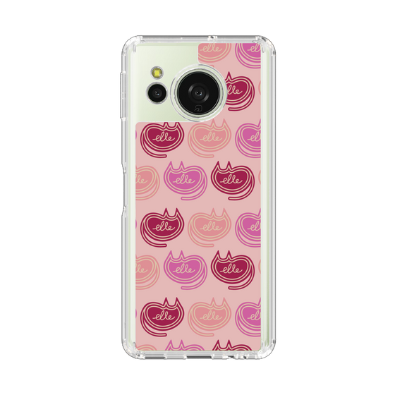 スリムプロテクションケース［ ELLE - Cat Pattern - ピンク ］