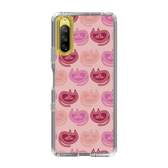 スリムプロテクションケース［ ELLE - Cat Pattern - ピンク ］