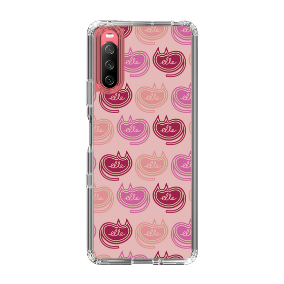 スリムプロテクションケース［ ELLE - Cat Pattern - ピンク ］