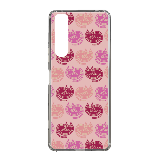 スリムプロテクションケース［ ELLE - Cat Pattern - ピンク ］