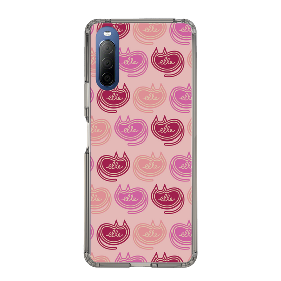 スリムプロテクションケース［ ELLE - Cat Pattern - ピンク ］