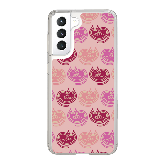 スリムプロテクションケース［ ELLE - Cat Pattern - ピンク ］