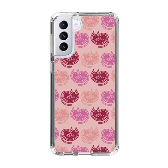 スリムプロテクションケース［ ELLE - Cat Pattern - ピンク ］