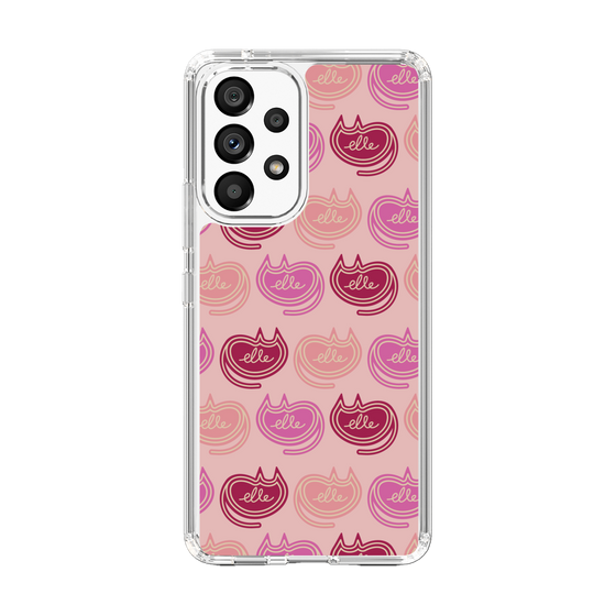 スリムプロテクションケース［ ELLE - Cat Pattern - ピンク ］