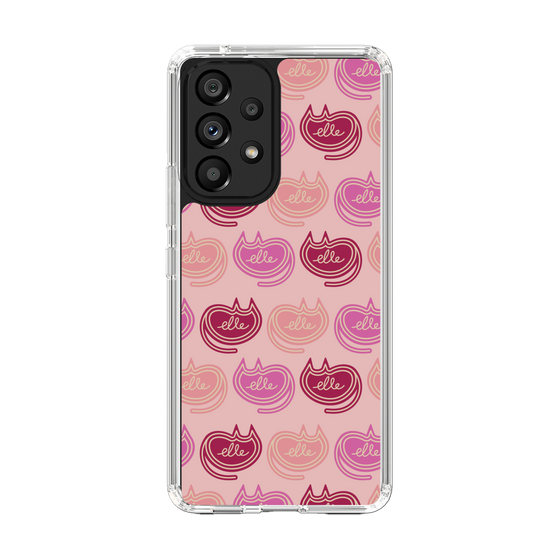 スリムプロテクションケース［ ELLE - Cat Pattern - ピンク ］