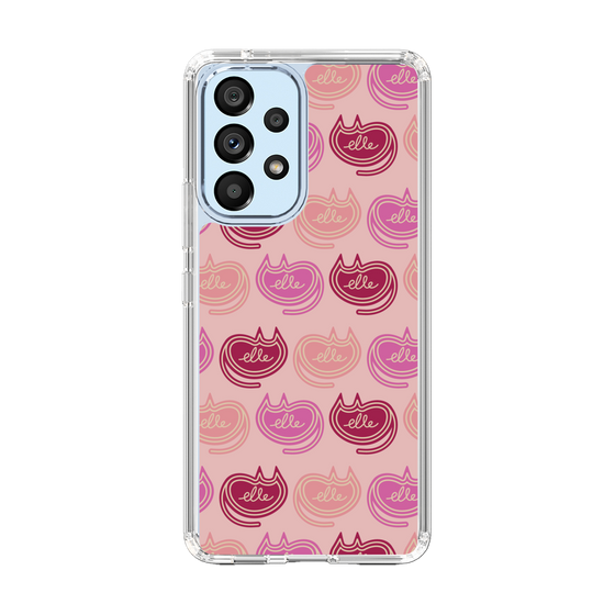 スリムプロテクションケース［ ELLE - Cat Pattern - ピンク ］